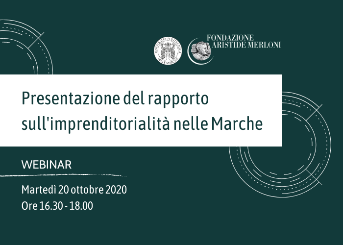 WEBINAR Rapporto imprenditorialita Marche 2020