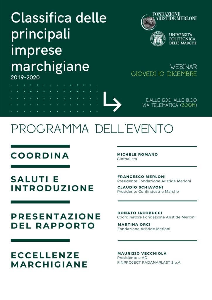 Presentazione “classifica delle principali imprese marchigiane” – anno 2019-2020
