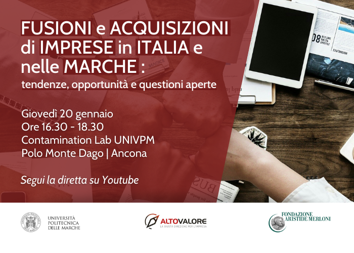 Fusioni e acquisizioni di imprese in Italia e nelle Marche