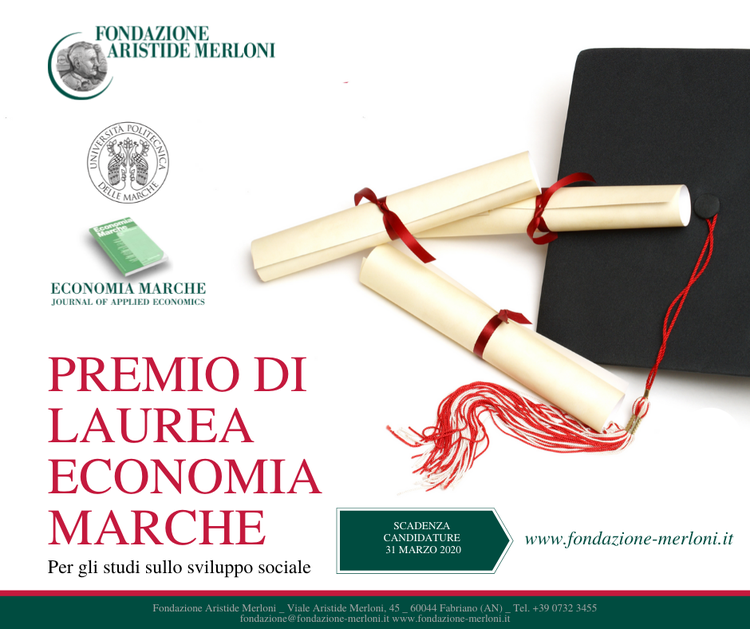 Partecipa al premio di laurea economia marche 2020