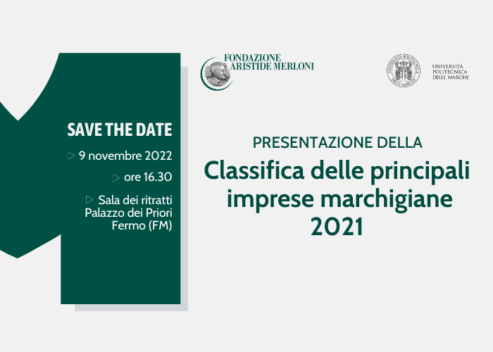 Presentazione “Classifica delle principali imprese marchigiane” – anno 2021